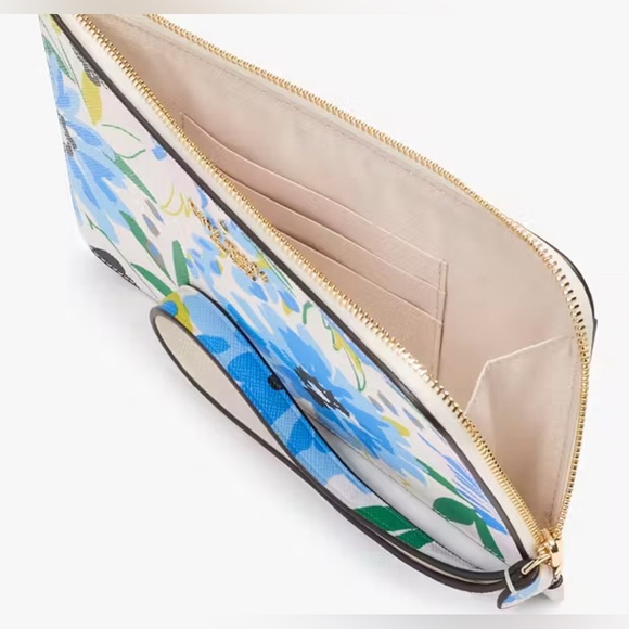 Kate Spade Blue and Green Floral Clutch - Picture 2 of 3